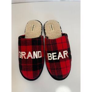 Dearfoams Unisex Grand Bear Slippers Sz m 11/12 w 13/14